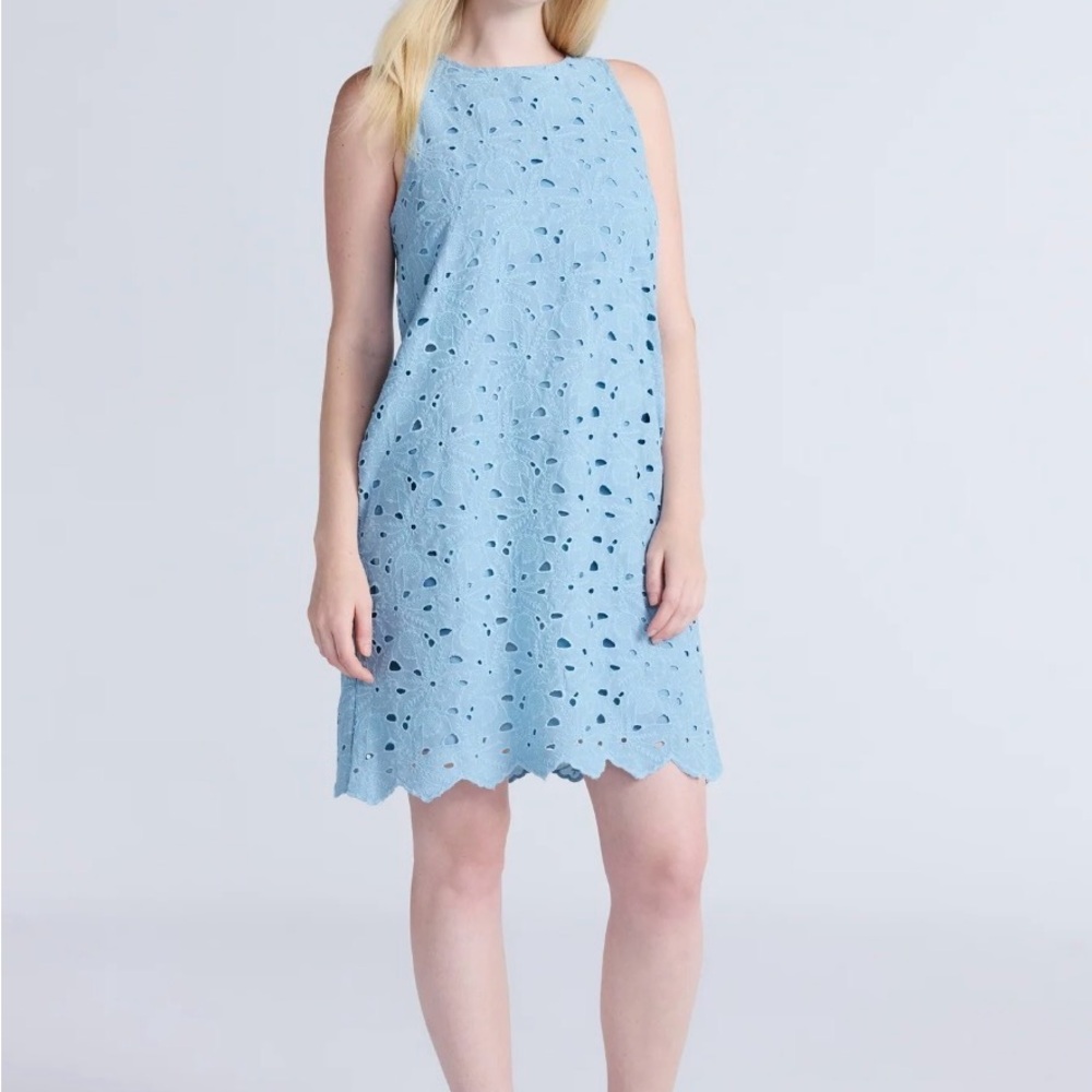 Elegant Blue Sleeveless Dress